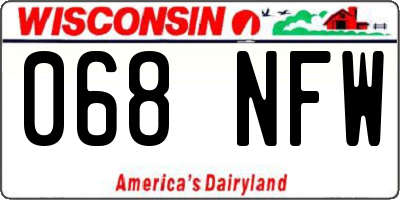 WI license plate 068NFW