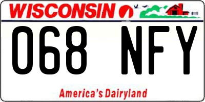 WI license plate 068NFY
