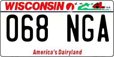 WI license plate 068NGA