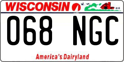 WI license plate 068NGC