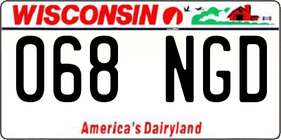 WI license plate 068NGD