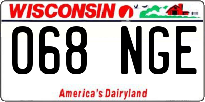 WI license plate 068NGE