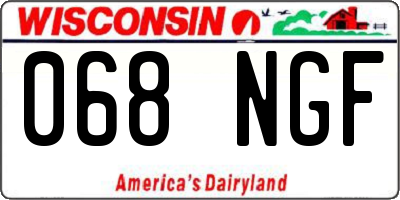 WI license plate 068NGF