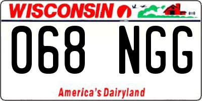 WI license plate 068NGG