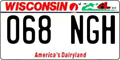 WI license plate 068NGH