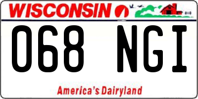 WI license plate 068NGI