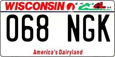 WI license plate 068NGK