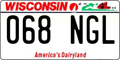 WI license plate 068NGL