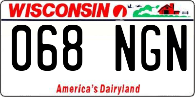 WI license plate 068NGN