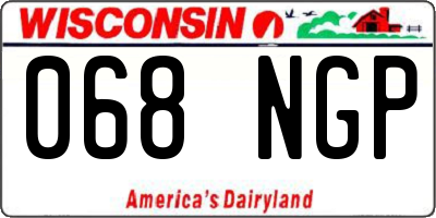 WI license plate 068NGP