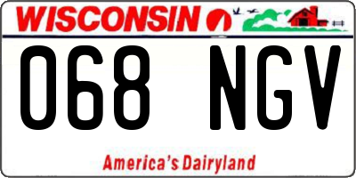 WI license plate 068NGV