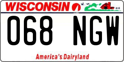WI license plate 068NGW