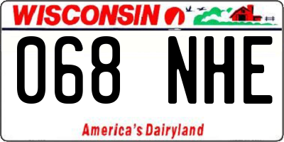WI license plate 068NHE