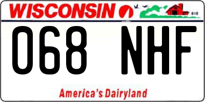 WI license plate 068NHF
