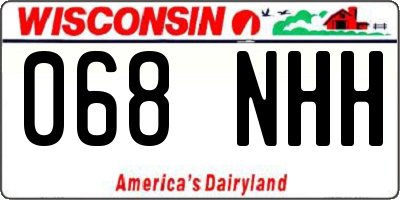 WI license plate 068NHH