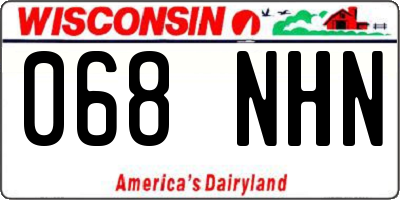 WI license plate 068NHN