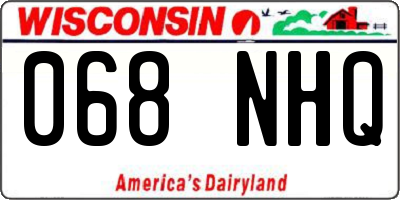 WI license plate 068NHQ