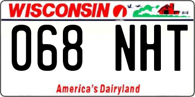 WI license plate 068NHT