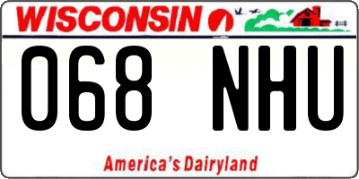 WI license plate 068NHU