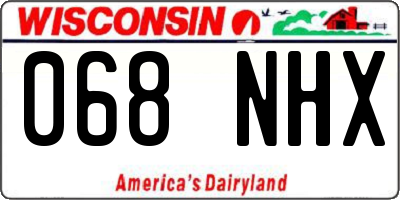 WI license plate 068NHX