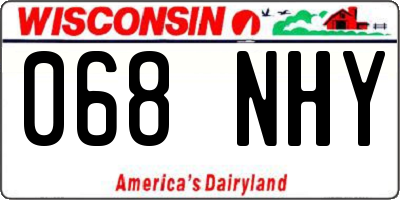 WI license plate 068NHY