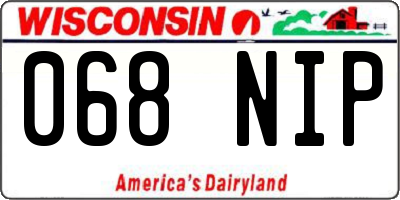 WI license plate 068NIP