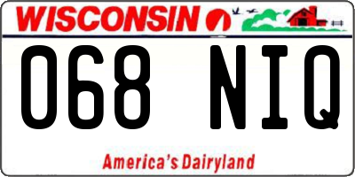 WI license plate 068NIQ