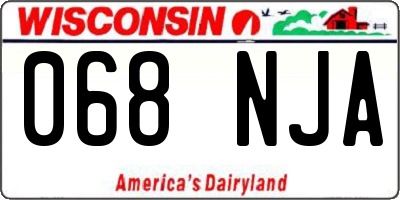 WI license plate 068NJA