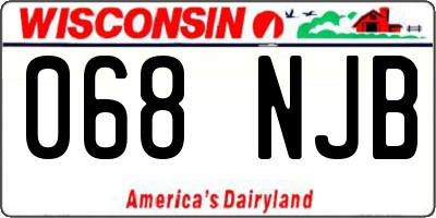 WI license plate 068NJB