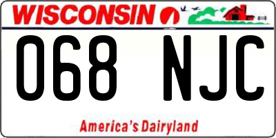 WI license plate 068NJC