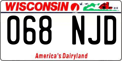 WI license plate 068NJD