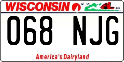 WI license plate 068NJG