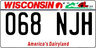 WI license plate 068NJH
