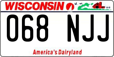 WI license plate 068NJJ