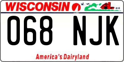 WI license plate 068NJK