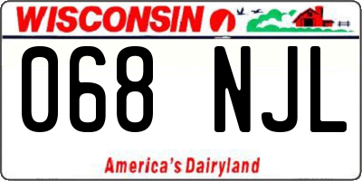 WI license plate 068NJL