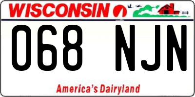 WI license plate 068NJN