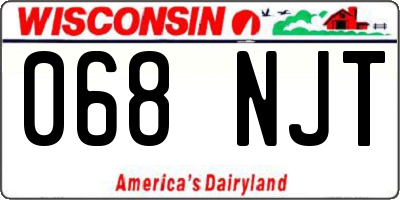 WI license plate 068NJT