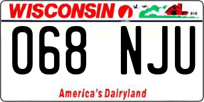 WI license plate 068NJU
