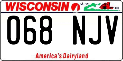 WI license plate 068NJV