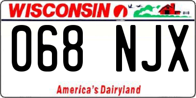 WI license plate 068NJX