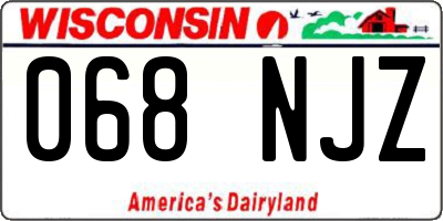 WI license plate 068NJZ