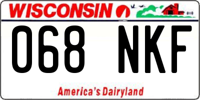 WI license plate 068NKF