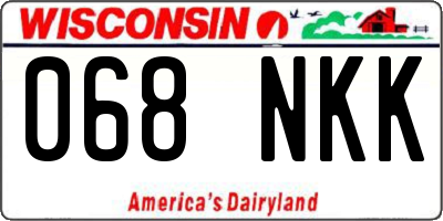 WI license plate 068NKK