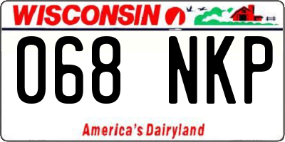 WI license plate 068NKP