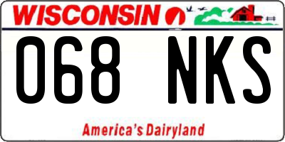 WI license plate 068NKS