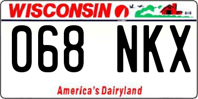 WI license plate 068NKX