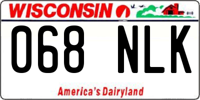 WI license plate 068NLK