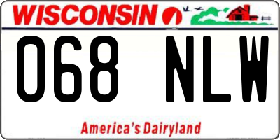 WI license plate 068NLW