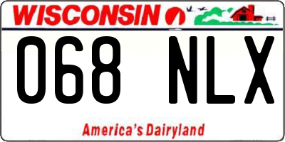 WI license plate 068NLX
